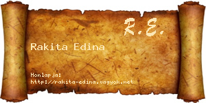 Rakita Edina névjegykártya